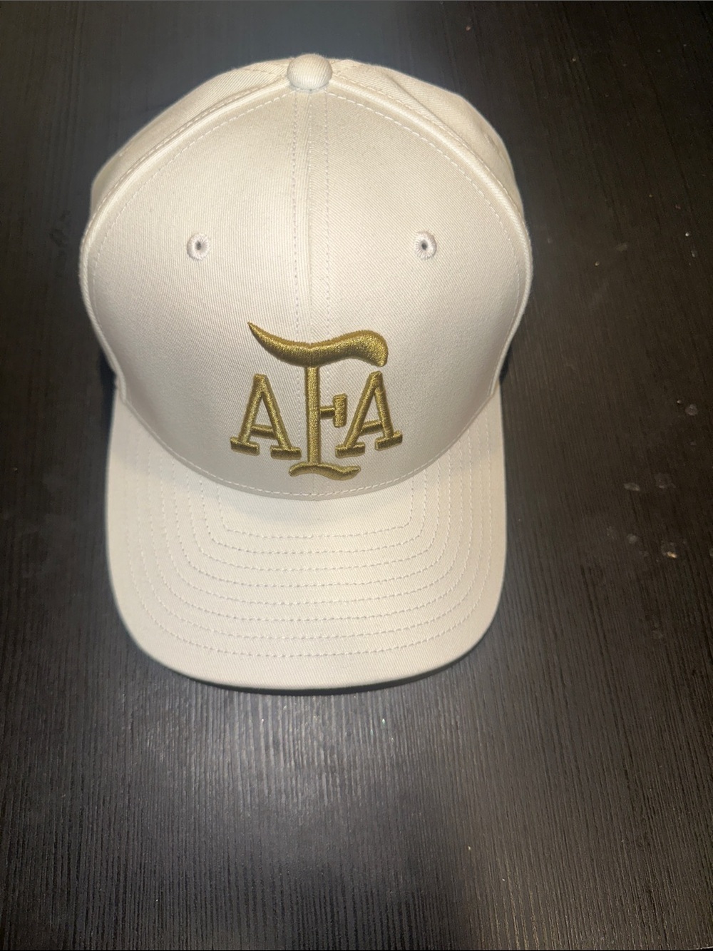 adidas Cream Baseball Cap with Gold AFA Logo